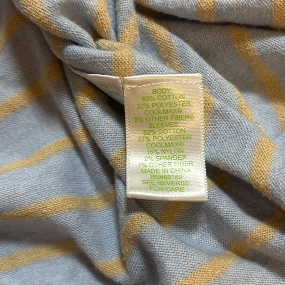 Lilly Pulitzer Striped oversized Sweater in Blue and Gold Sz M - Picture 5 of 7